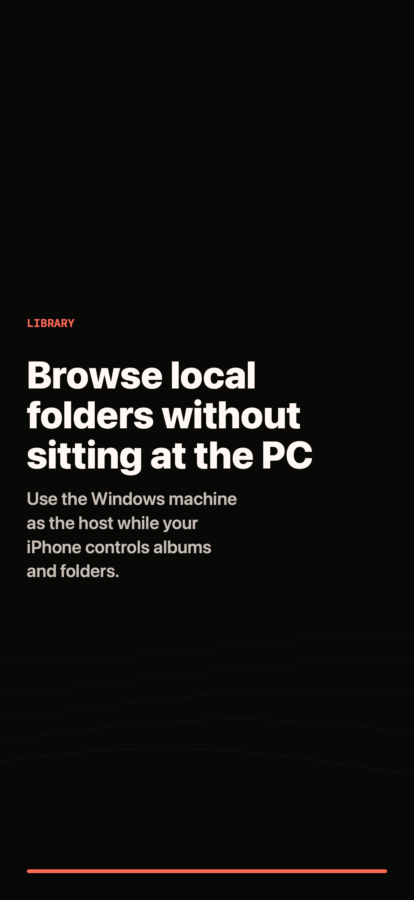 playDesk Remote library screen