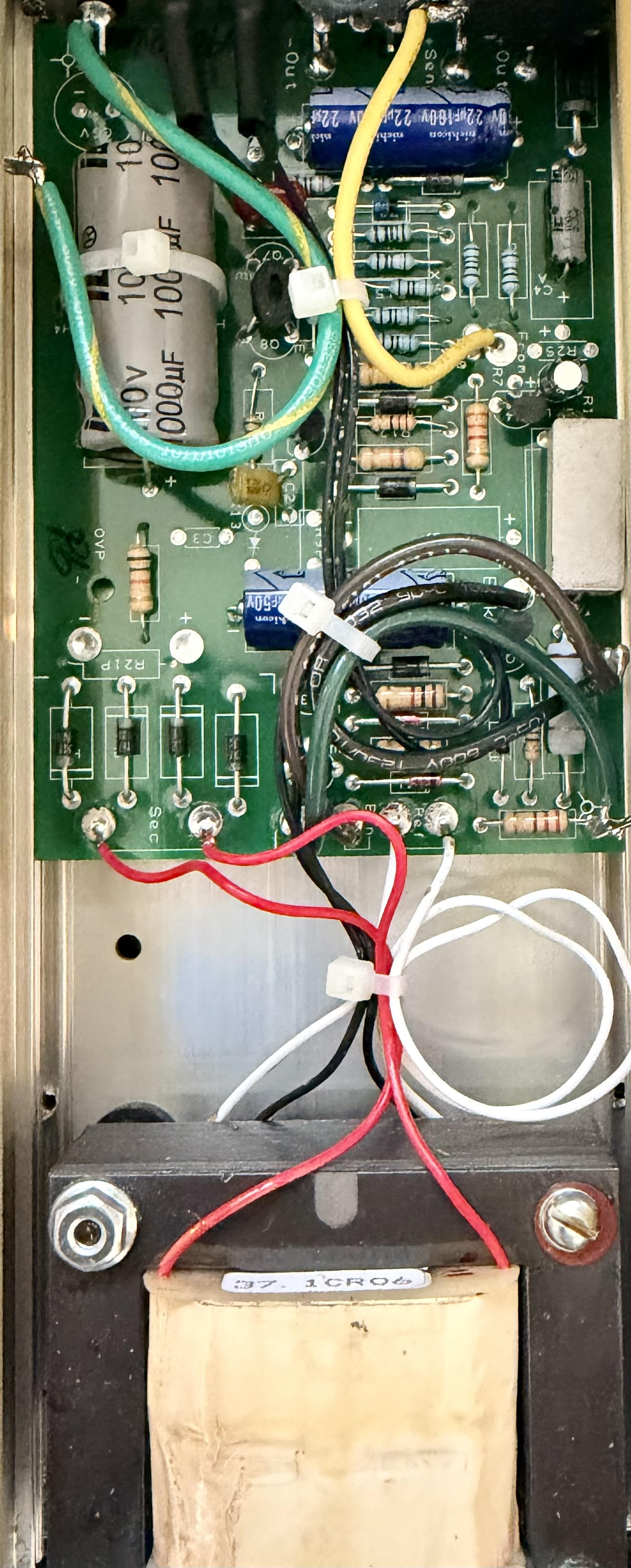 Sharada Audio linear power supply layout with transformer separated from regulator circuitry