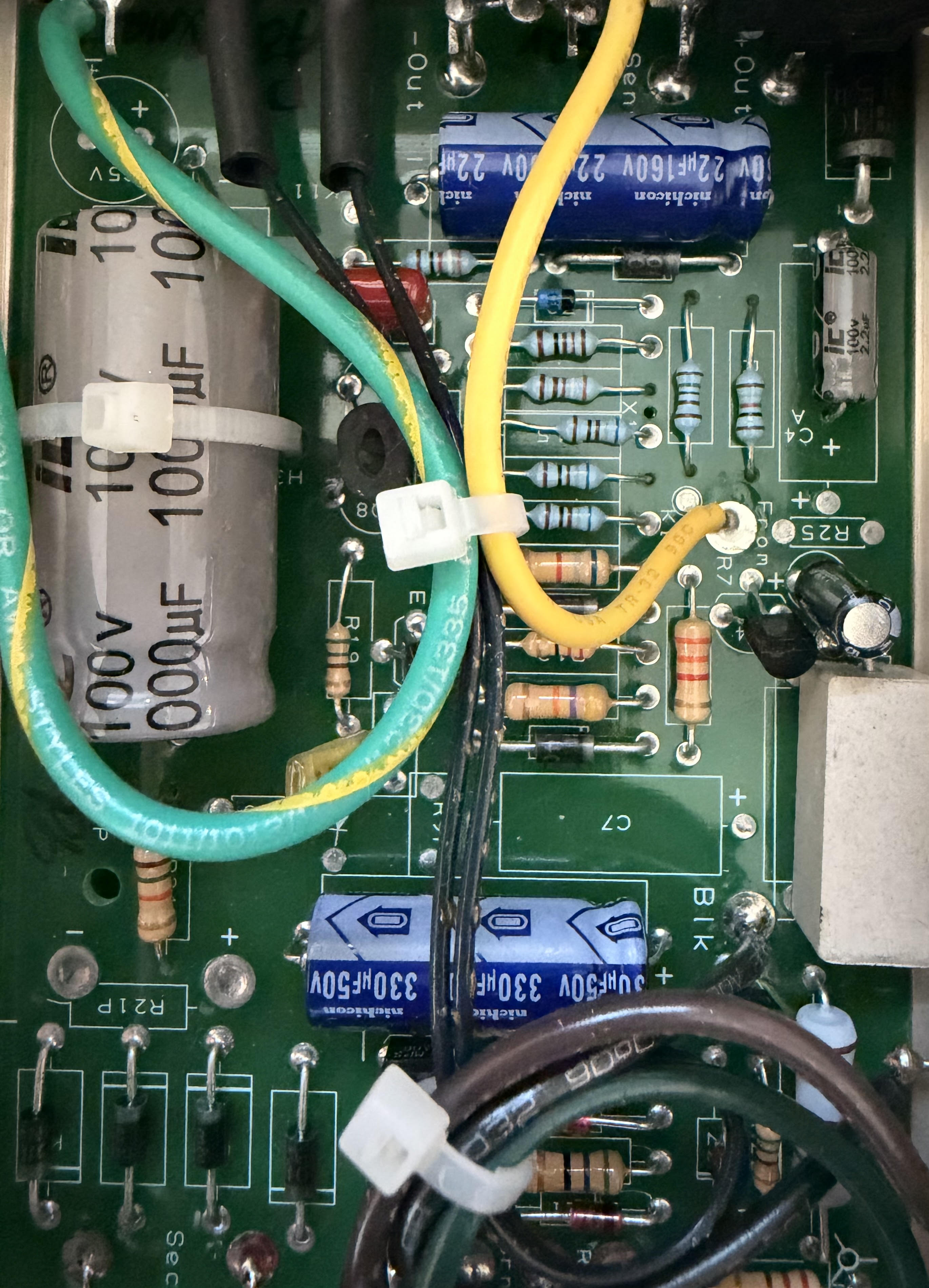 Sharada Audio linear power supply reservoir capacitor and discrete filtering stage
