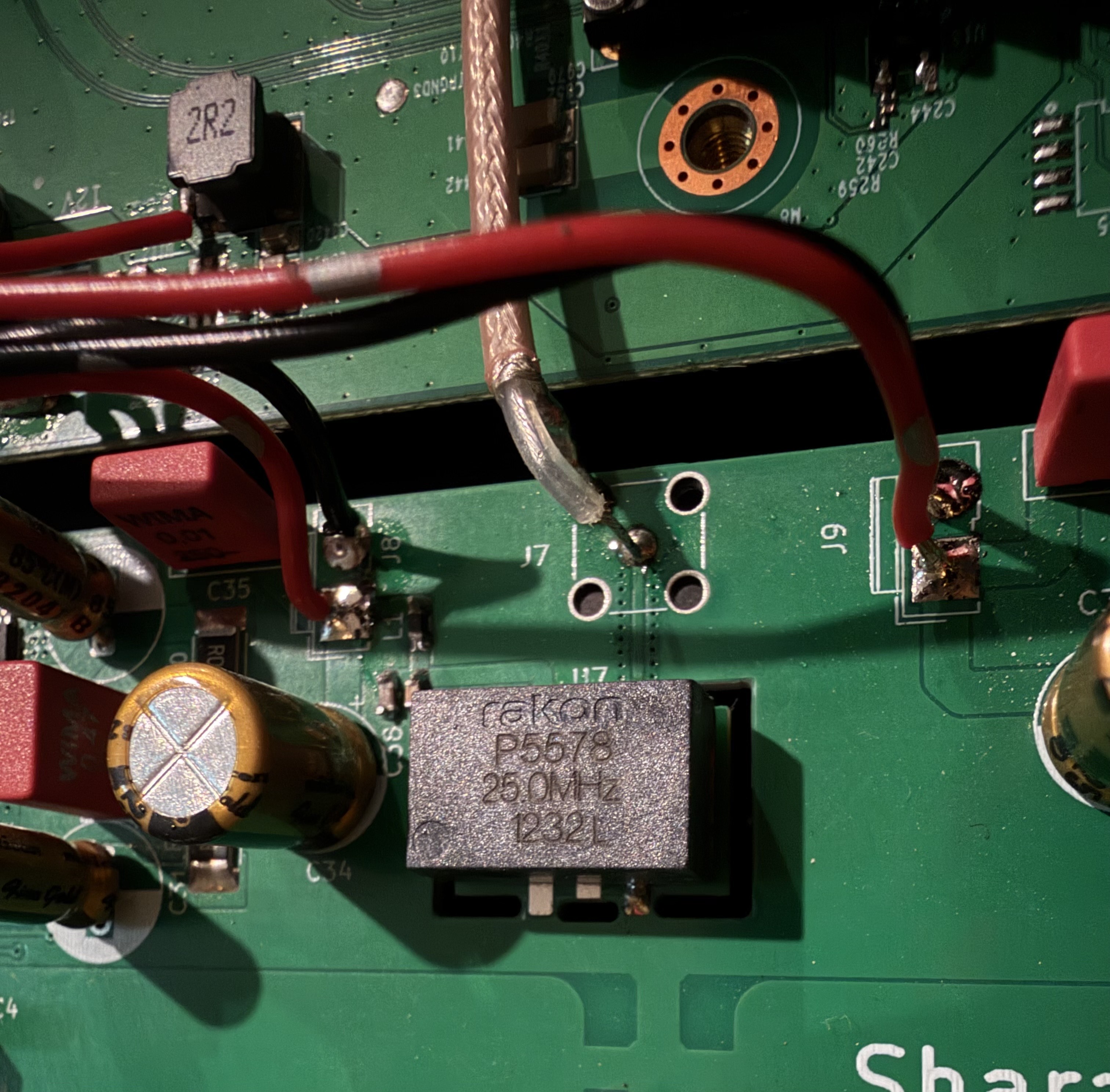 Precision clocking stage inside the Level 1 Sharada Audio Ethernet Regenerator